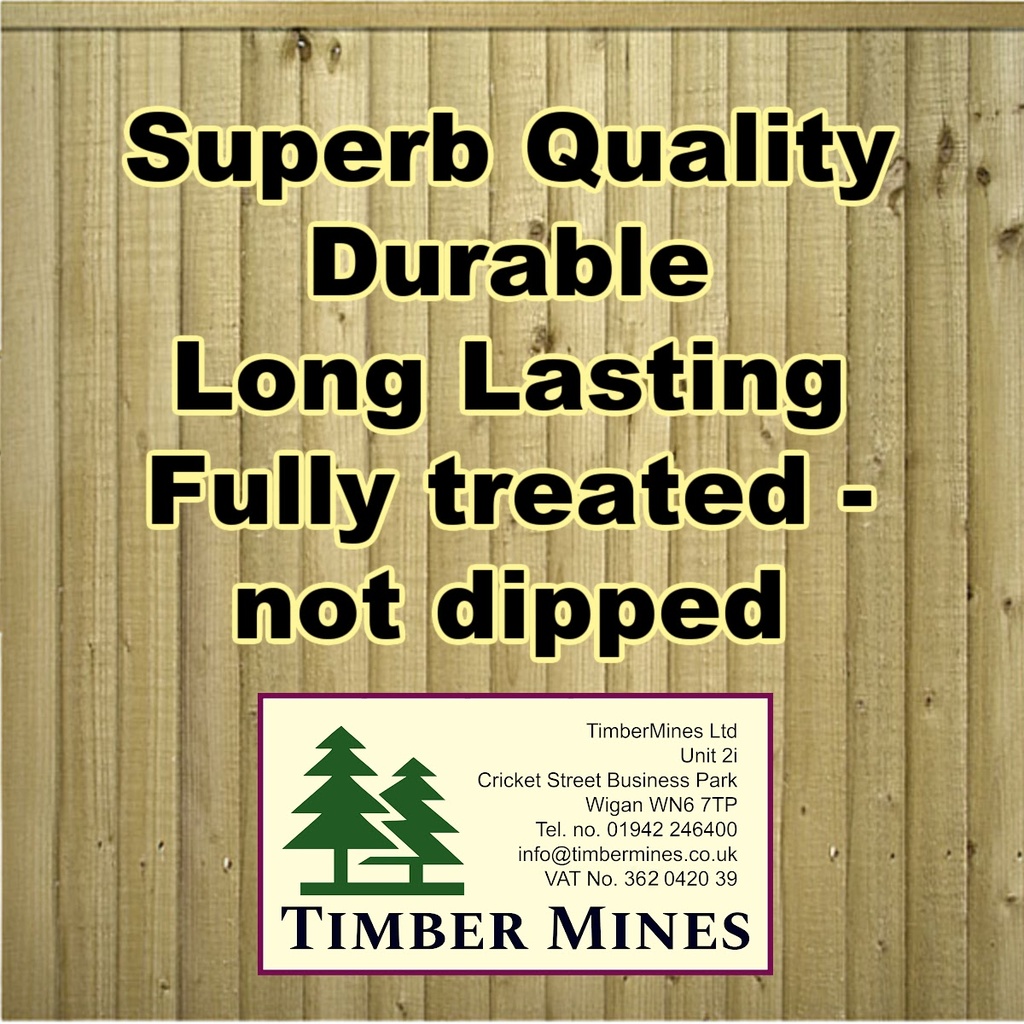Fence Panels - Closedboard Treated Green