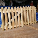 Picket Panels & Gates - Round Topped  Treated Green