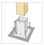 Bolt Down Post Feet