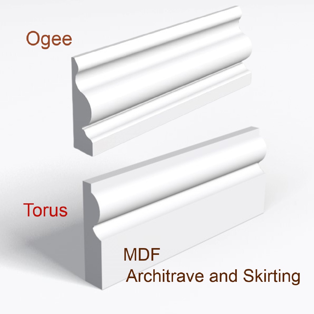 M.D.F Skirting and Architrave per length