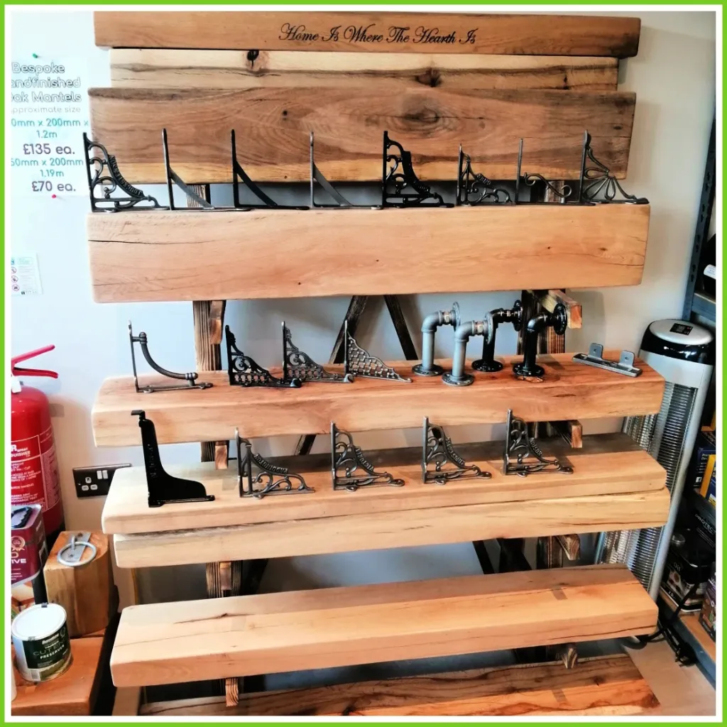 Oak Mantels and Shelves (100mmx200mmx1.2m)